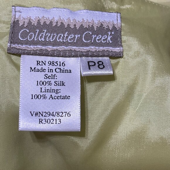 Coldwater Creek Silk Shift Dress Size 8P Petite Floral Y2K Square Neck - Picture 6 of 7